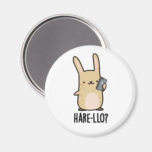 Hare-llo There Funny Hare Rabbit Pub Magnet (Vorderseite/Rückseite)