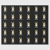 Hare-llo There Funny Hare Rabbit Pun Dark BG Geschenkpapier (Flach)