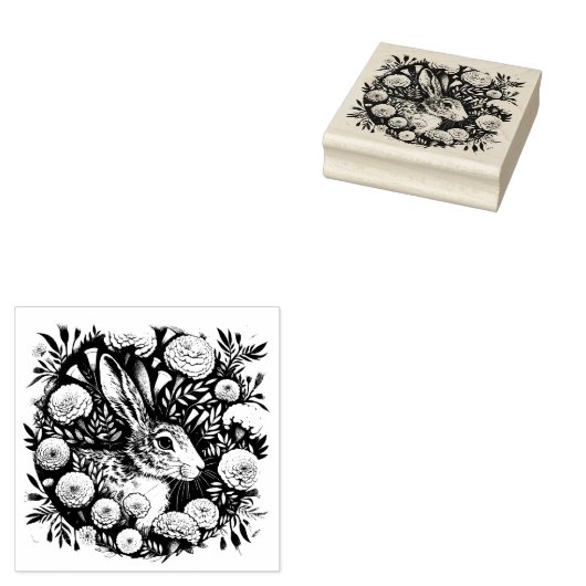 Hare Marigold Gummistempel (Stempel)