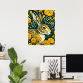 Hare Marigold Poster (Heimbüro)