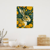 Hare Marigold Poster (Küche)