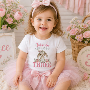 Hare Oove Three Baby Bunny Girls Geburtstag Kleinkind T-shirt