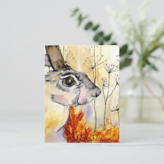 Hare post card (a426) postkarte (Stehend Vorderseite)