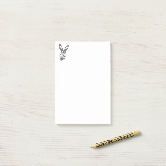Hare Post-it Klebezettel (Auf Schreibtisch)