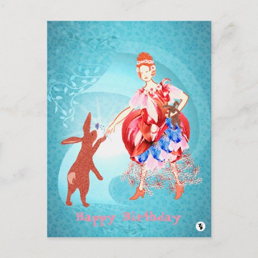 Hare Princess Wertvoll Freundschaft Postkarte (Vorderseite)