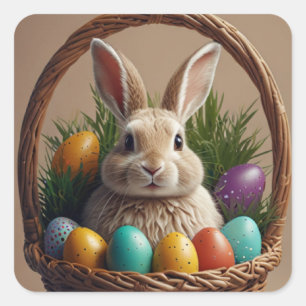 Hare Quadratischer Aufkleber