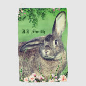 Hare Rabbit Animal Fun Personalisiert Golfhandtuch (Vorderseite)