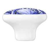 Hare Rabbit Bunny Folk Art Keramikknauf (Seitenansicht)