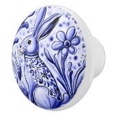 Hare Rabbit Bunny Folk Art Keramikknauf (Rechts)