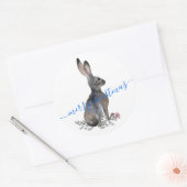 Hare Rabbit Frohe Weihnachten Runder Aufkleber (Umschlag)