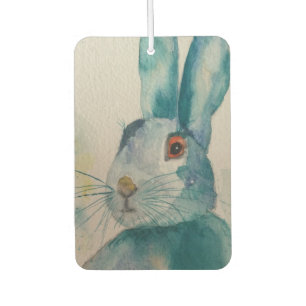 Hare Rabbit Watercolor Blue Autolufterfrischer