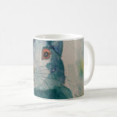 Hare Rabbit Watercolor Blue Kaffeetasse (VorderseiteRechts)