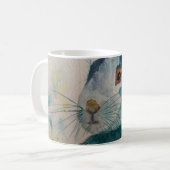 Hare Rabbit Watercolor Blue Kaffeetasse (Vorderseite Links)