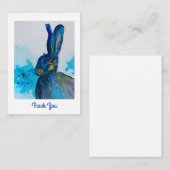 Hare Rabbit Watercolor Dankeschön Karte (Vorne/Hinten)