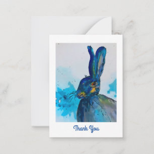 Hare Rabbit Watercolor Dankeschön Karte