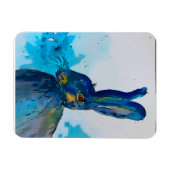 Hare Rabbit Watercolor Magnet (Horizontal)