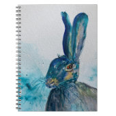 Hare Rabbit Watercolor Notizblock (Vorderseite)