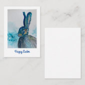 Hare Rabbit Watercolor Osteraster Mitteilungskarte (Vorne/Hinten)