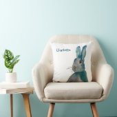 Hare Rabbit Watercolor Personalisiert Kissen (Stuhl )