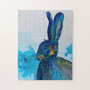 Hare Rabbit Watercolor Puzzle