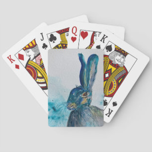 Hare Rabbit Watercolor Spielkarten