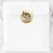 Hare Runder Aufkleber (Tasche)