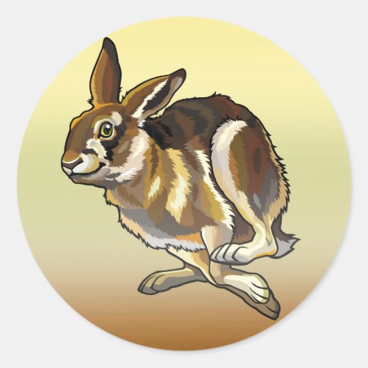 Hare Runder Aufkleber (Vorderseite)