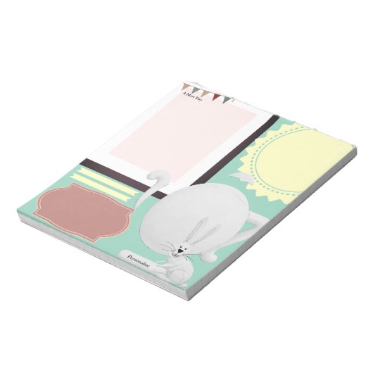 Hare Tee Pot Green Journal Notes Scrapbook Paper Notizblock (Rotiert)