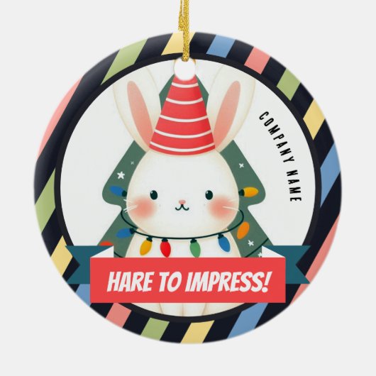 Hare to Impress! Weihnachten Keramik Ornament (Hinten)
