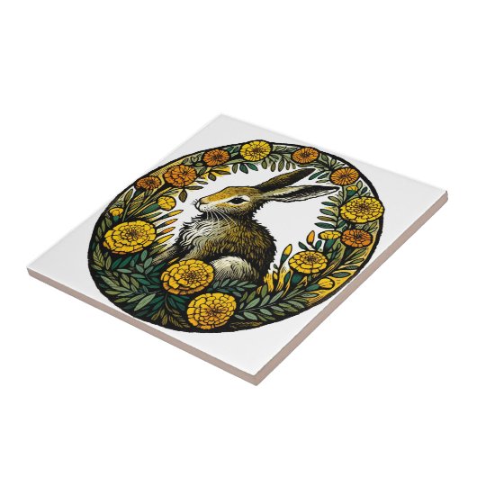 Hare und Marigolds Fliese (Seite)