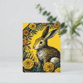 Hare und Marigolds Postkarte (Stehend Vorderseite)