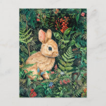 Hare Under Forest Ferns