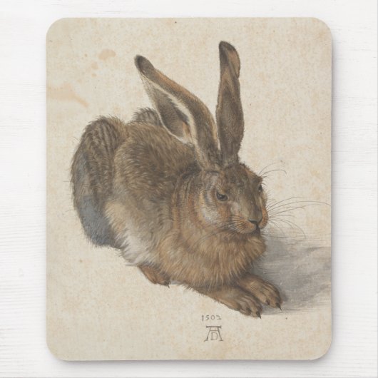 Hare (von Albrecht Dürer) Mousepad (Vorne)