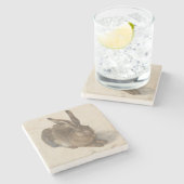 Hare (von Albrecht Dürer) Steinuntersetzer (Seitenansicht)