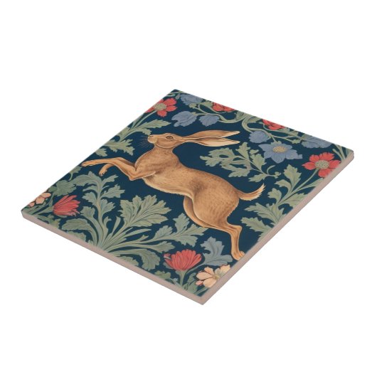Hare William Morris Stil Links Facing Floral Fliese (Seite)