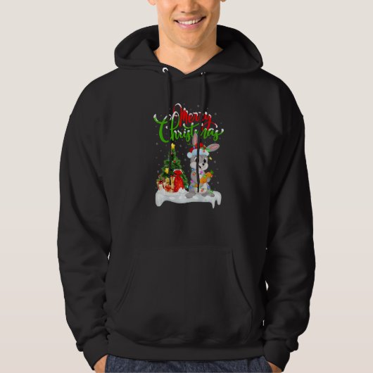 Hare  Xmas Decorations Santa Hare Christmas Hoodie (Vorderseite)