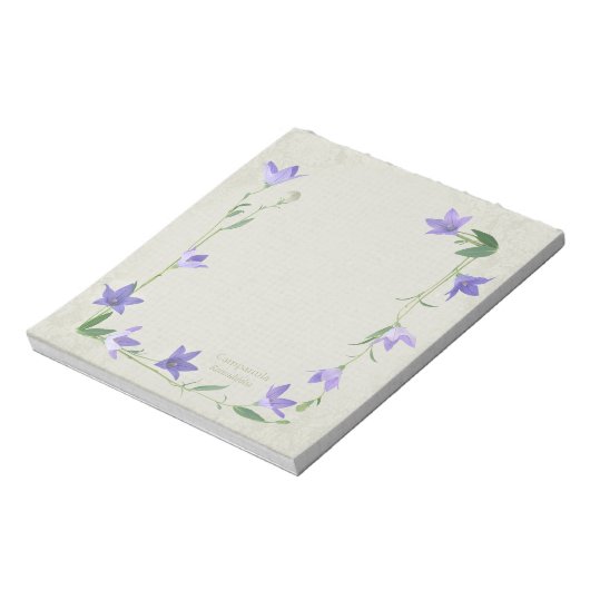 Harebell Blume garland CC0339 Anpassbar Notizblock (Rotiert)