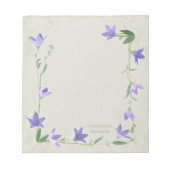 Harebell Blume garland CC0339 Anpassbar Notizblock (Vorderseite)