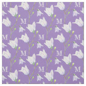 Harebell Monogramm lila blaues Gewebe Stoff (Muster)