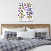 Harebell und Convovulus Leinwanddruck (Insitu (Schlafzimmer))