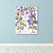 Harebell und Convovulus Leinwanddruck (Insitu (Holzboden))