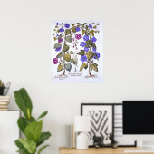 Harebell und Convovulus Poster (Heimbüro)