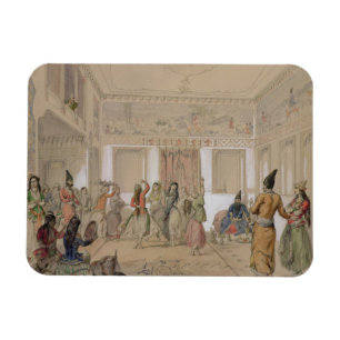 Harem-Fest, Teheran (Bleistift u. w/c auf Papier) Magnet