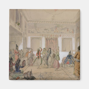 Harem-Fest, Teheran (Bleistift u. w/c auf Papier) Magnet