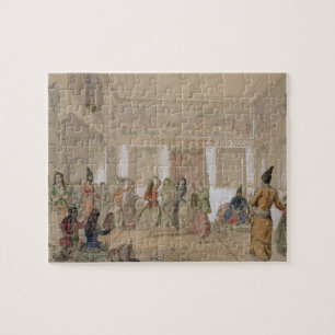 Harem-Fest, Teheran (Bleistift u. w/c auf Papier) Puzzle