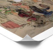 Harem Fest, Teheran (Bleistift & w/c auf Papier) Poster (Ecke)