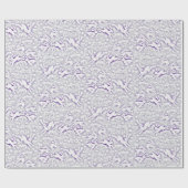 Hares Field Bunnies Kanbits Muster Weiße Violette Geschenkpapier (Flach)