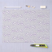 Hares Field Bunnies Kanbits Muster Weiße Violette Seidenpapier (Handwerk)