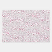 Hares Field Bunnies Kanbits Muster Weißer Schnee Geschenkpapier Set (Vorderseite 3)