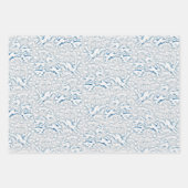 Hares Field Bunnies Kanbits Muster Weißer Schnee Geschenkpapier Set (Vorderseite 2)